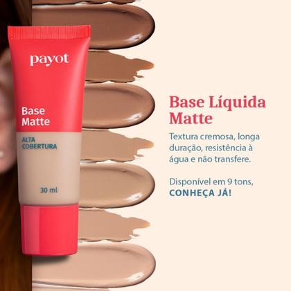 Imagem de Base Matte Alta Cobertura Payot Acabamento Natural Longa Duração