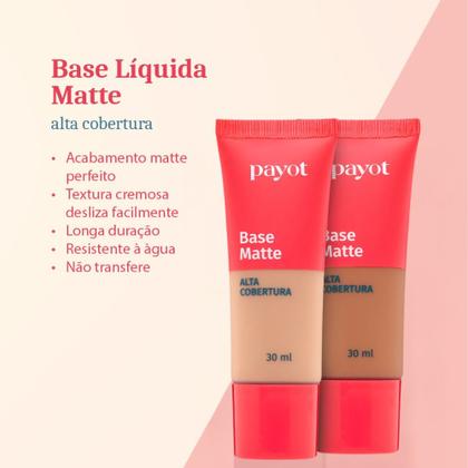 Imagem de Base Matte Alta Cobertura Payot Acabamento Natural Longa Duração