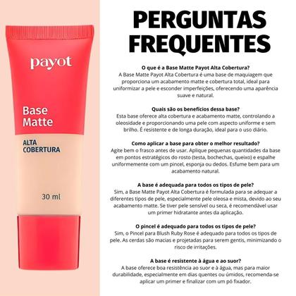Imagem de Base Matte Payot Alta Cobertura Cor 1