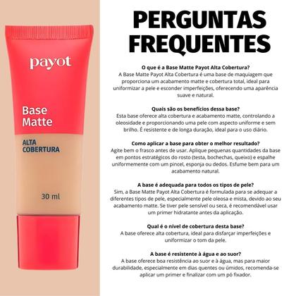 Imagem de Base Matte Payot Alta Cobertura Cor 3