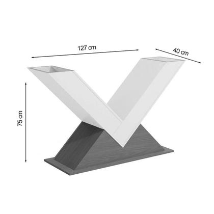Imagem de Base Mesa de Jantar Amora BA35 Madeirado s/ Tampo Nogueira - Kappesberg
