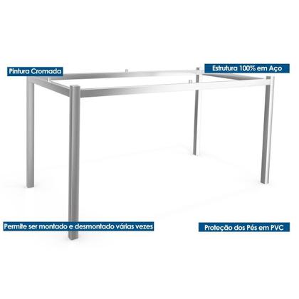Imagem de Base Mesa de Jantar Reno M001 s/ Tampo Cromado - Kappesberg