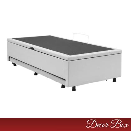 Imagem de Base Monte Carlo Branco Cama Box Solteiro com Baú e Cama Auxiliar