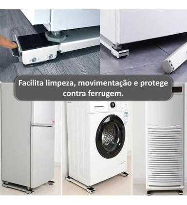 Imagem de Base Móvel Rodinhas: Suporte Geladeira, Máquina E Fogão