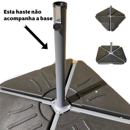 Imagem de Base Ombrelone Plástica Grande 50L Areia Preta 890600 - Belfix