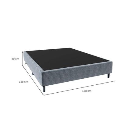 Base para Cama Box Casal Celine (40x138x188) Cinza - Mobly Imagem de Base para Cama Box Casal Celine (40x138x188) Cinza