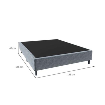 Base para Cama Box Casal Celine (40x138x188) Cinza - Mobly Imagem de Base para Cama Box Casal Celine (40x138x188) Cinza