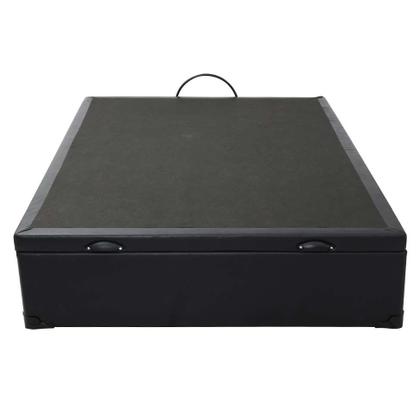 Base para Cama Box Casal Érica com Baú Preta - C.R.A Imagem de Base para Cama Box Casal Érica com Baú Preta