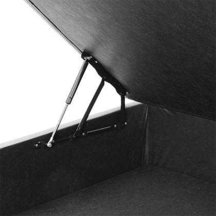 Base para Cama Box Casal Érica com Baú Preta - C.R.A Imagem de Base para Cama Box Casal Érica com Baú Preta