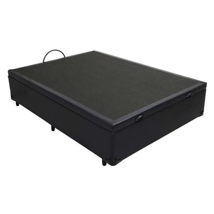 Base para Cama Box Casal Érica com Baú Preta - C.R.A Imagem de Base para Cama Box Casal Érica com Baú Preta