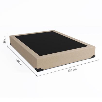 Imagem de Base para Cama Box Casal Joe Linho (36x138x188) Bege