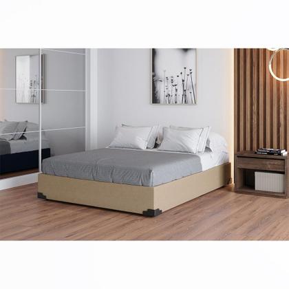 Imagem de Base para Cama Box Casal Joe Linho (36x138x188) Bege