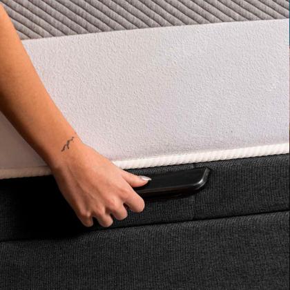 Imagem de Base para Cama Box Casal Madden com Baú (47x138x188) Preta