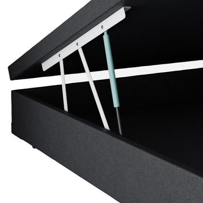 Imagem de Base para Cama Box Casal Madden com Baú (47x138x188) Preta