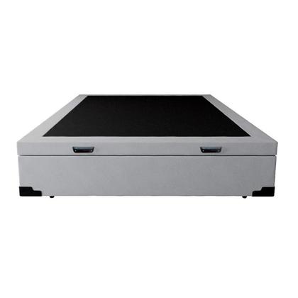 Base para Cama Box Casal Premium com Baú (45x138x188) Corino Branca - Mobly Imagem de Base para Cama Box Casal Premium com Baú (45x138x188) Corino Branca