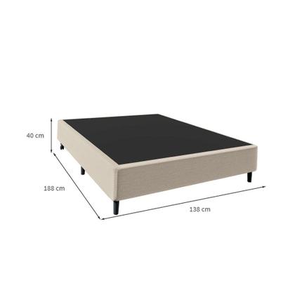 Base para Cama Box Casal Stella (40x138x188) Bege - Mobly Imagem de Base para Cama Box Casal Stella (40x138x188) Bege