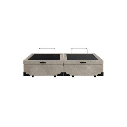 Base para Cama Box Queen Madden com Baú Suede (45x158x198) Bege - Mobly Imagem de Base para Cama Box Queen Madden com Baú Suede (45x158x198) Bege