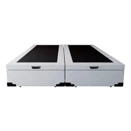 Imagem de Base para Cama Box Queen Madeleine com Baú (45x158x198) Branca