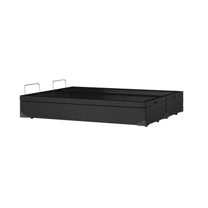 Imagem de Base para Cama Box Queen Madeleine com Baú (45x158x198) Preta
