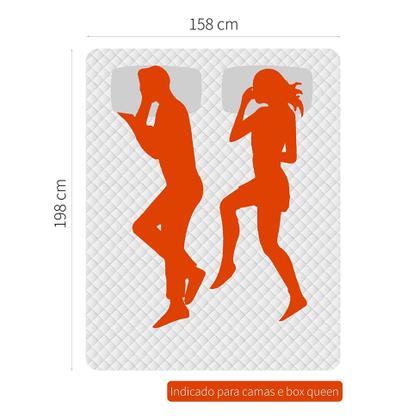 Imagem de Base para Cama Box Queen Martin Premium com Baú Linho (47x158x198 cm) Cinza