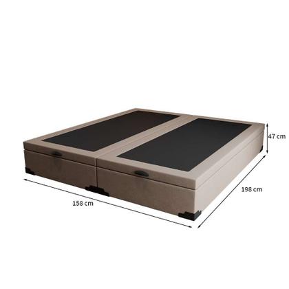 Base para Cama Box Queen Martin Premium com Baú Linho (47x158x198 cm) Cru - Mobly Imagem de Base para Cama Box Queen Martin Premium com Baú Linho (47x158x198 cm) Cru