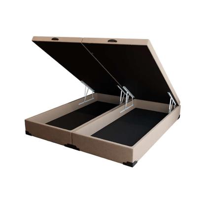 Base para Cama Box Queen Martin Premium com Baú Linho (47x158x198 cm) Cru - Mobly Imagem de Base para Cama Box Queen Martin Premium com Baú Linho (47x158x198 cm) Cru