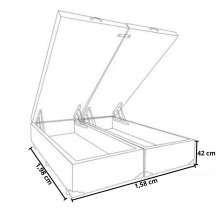 Imagem de Base para Cama Box Queen Martin Premium com Baú Sued (45x158x198) Marron