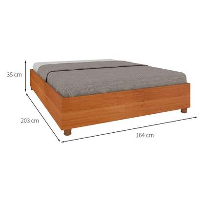Base para Cama Box Queen Mônaco (35x164x203 cm) Cinamomo - Modern Imagem de Base para Cama Box Queen Mônaco (35x164x203 cm) Cinamomo