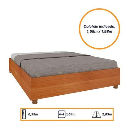 Base para Cama Box Queen Mônaco (35x164x203 cm) Cinamomo - Modern Imagem de Base para Cama Box Queen Mônaco (35x164x203 cm) Cinamomo