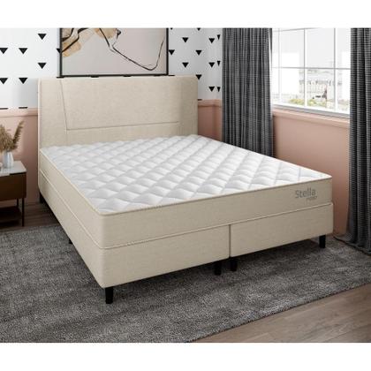 Base para Cama Box Queen Stella (40x158x198) Bege - Mobly Imagem de Base para Cama Box Queen Stella (40x158x198) Bege