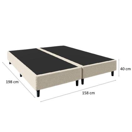 Base para Cama Box Queen Stella (40x158x198) Bege - Mobly Imagem de Base para Cama Box Queen Stella (40x158x198) Bege