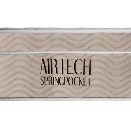 Imagem de Base para Cama Box Solteiro Camurça II com Colchão Airtech Spring Mola Superpocket (25x88x188) Bege