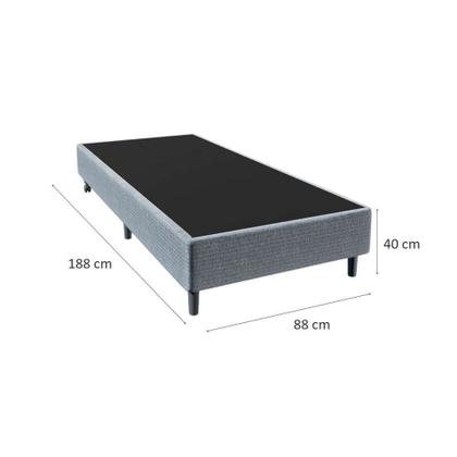 Base para Cama Box Solteiro Celine (40x88x188) Cinza - Mobly Imagem de Base para Cama Box Solteiro Celine (40x88x188) Cinza