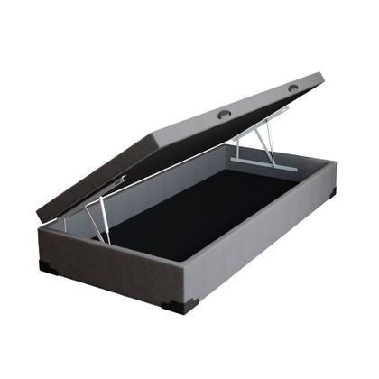 Base para Cama Box Solteiro Martin Premium com Baú Linho (47x88x188 cm) Cinza - Mobly Imagem de Base para Cama Box Solteiro Martin Premium com Baú Linho (47x88x188 cm) Cinza