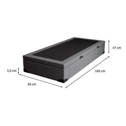 Base para Cama Box Solteiro Martin Premium com Baú Linho (47x88x188 cm) Cinza - Mobly Imagem de Base para Cama Box Solteiro Martin Premium com Baú Linho (47x88x188 cm) Cinza