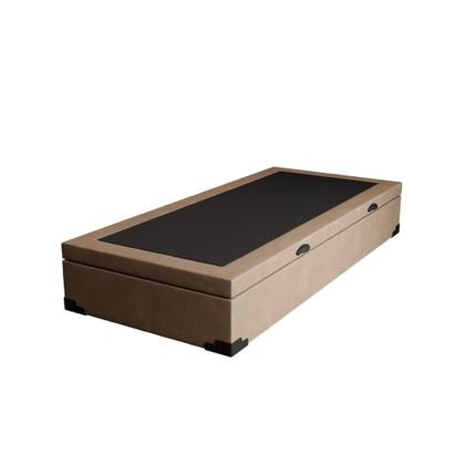 Base para Cama Box Solteiro Richard com Baú Suede (45x88x188) Bege - Mobly Imagem de Base para Cama Box Solteiro Richard com Baú Suede (45x88x188) Bege