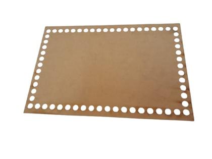 Imagem de Base para crochê retangular 25x17cm mdf*fio de malha*costura