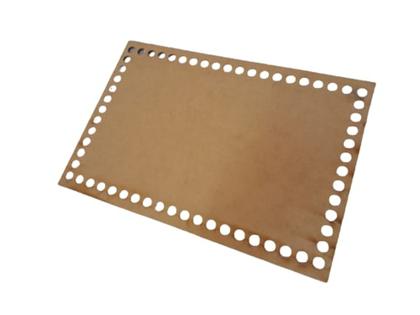 Imagem de Base para crochê retangular 25x17cm mdf*fio de malha*costura