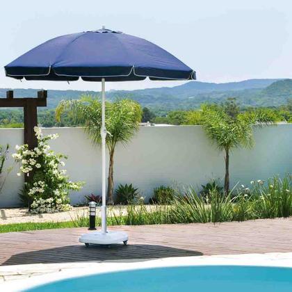 Imagem de Base Para Guarda-Sol Ombrelone Quadrada Concreto Branco Com Rodas 37Kg 003758 - Mor