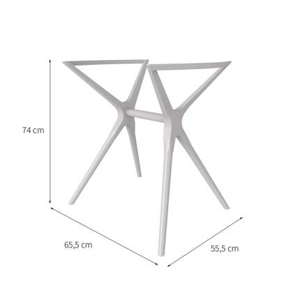 Imagem de Base para Mesa de Cozinha Retangular Baletto Branca (55x66 cm)