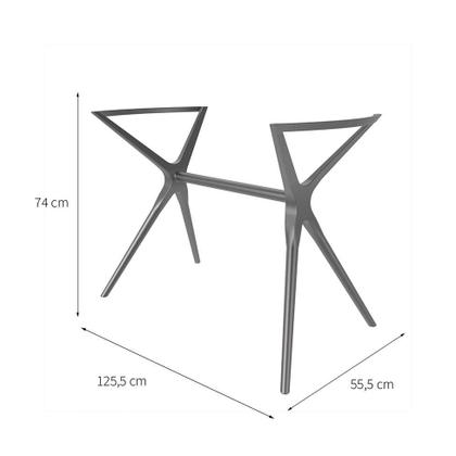 Base para Mesa de Cozinha Retangular Baletto Platinum (56x126 cm) - I''m In Home' Imagem de Base para Mesa de Cozinha Retangular Baletto Platinum (56x126 cm)