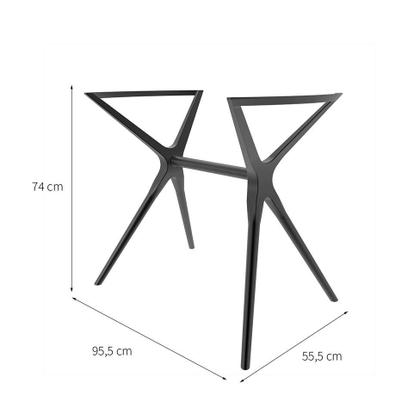 Imagem de Base para Mesa de Cozinha Retangular Baletto Titânio (56x96 cm)