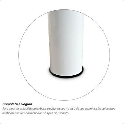 Imagem de Base Para Mesa De Jantar Pedra Granito Vidro Madeira de 120 x 80