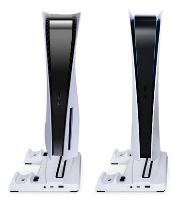 Imagem de Base Para Ps5 Fat Cooler Resfriamento Carregador 2 Controles