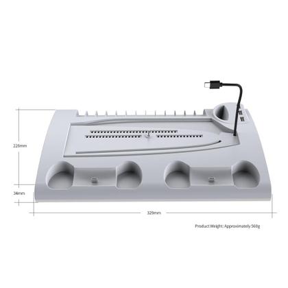 Imagem de Base Para Ps5 Slim Fat Cooler Suporte Controle Jogos Led Rgb