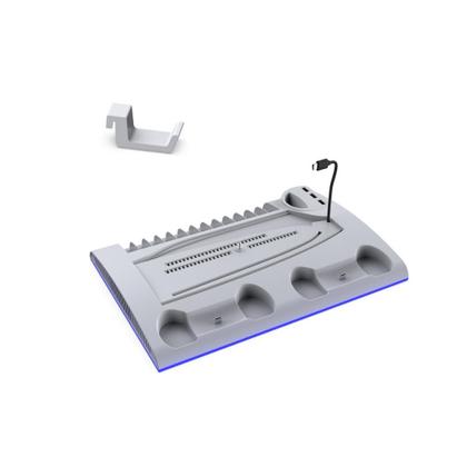 Imagem de Base Para Ps5 Slim Fat Cooler Suporte Controle Jogos Led Rgb