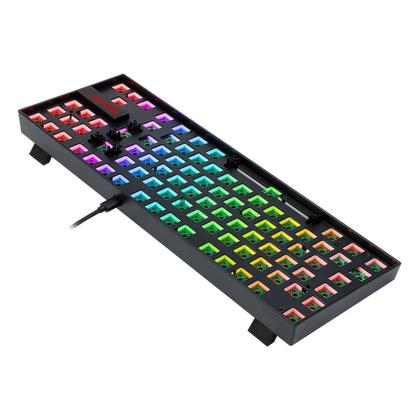 Imagem de Base para Teclado Mecânico Gamer Kumara Barebone Edition, RGB, USB, ABNT2, Preto - RD-BBK552