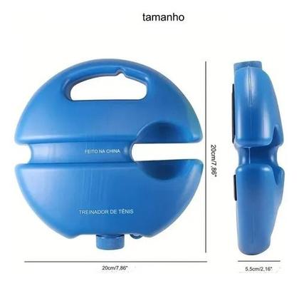 Imagem de Base para Treino de Tênis com Corda Elástica  Rebatidas Solo, Portátil e Antiderrapante