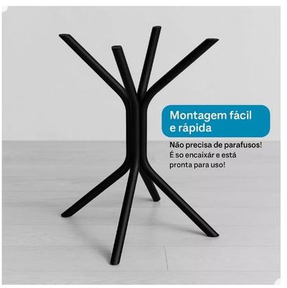 Imagem de Base Pé De Mesa Design Minimalista Sofisticado Quadrada Redonda Vidro MDF Granito