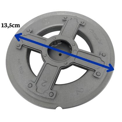 Imagem de Base Queimador Difusor Tripla Chama 13,5cm Fogão Mueller Piacere Vetro Decorato Maggiore Original
